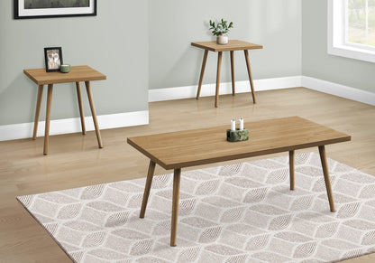 3-Piece Walnut Accent Table Set - Coffee & End Tables for Living Room