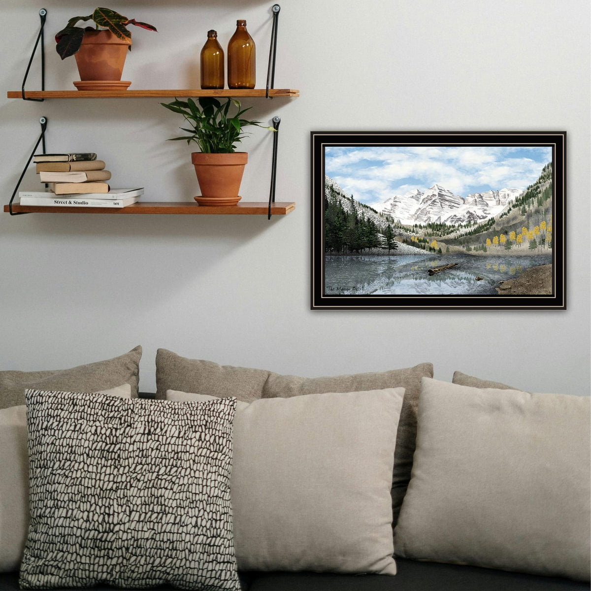 Wood & Paper Framed Wall Art - Multi Color Bedroom Decor
