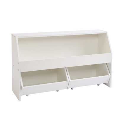 White MDF Kids Toy Storage Organizer 42" x 15"