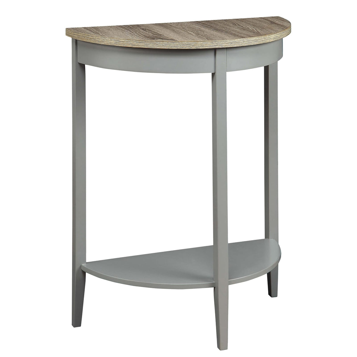 Grey Oak Console Table with Shelves - 26.5" Wide