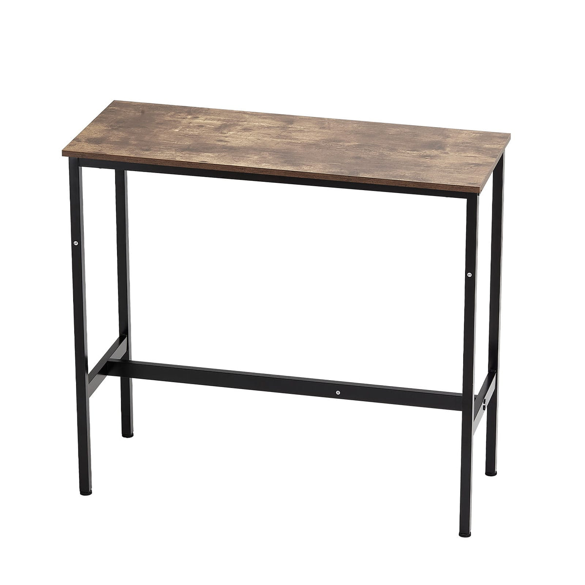 Black Natural Bar Table Height Pub Table 43.31"