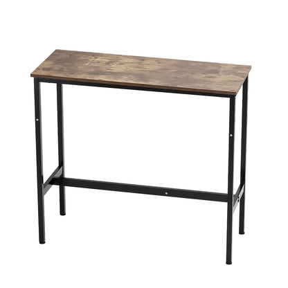 Black Natural Bar Table Height Pub Table 43.31"