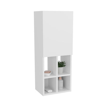 White Wall Mounted Bathroom Storage Cabinet