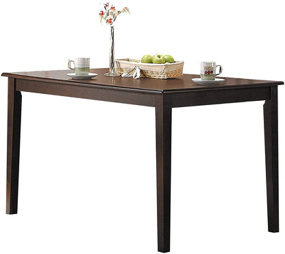 Espresso Rectangular Dining Table for Kitchen and Dining Room, 4 Seat Wood