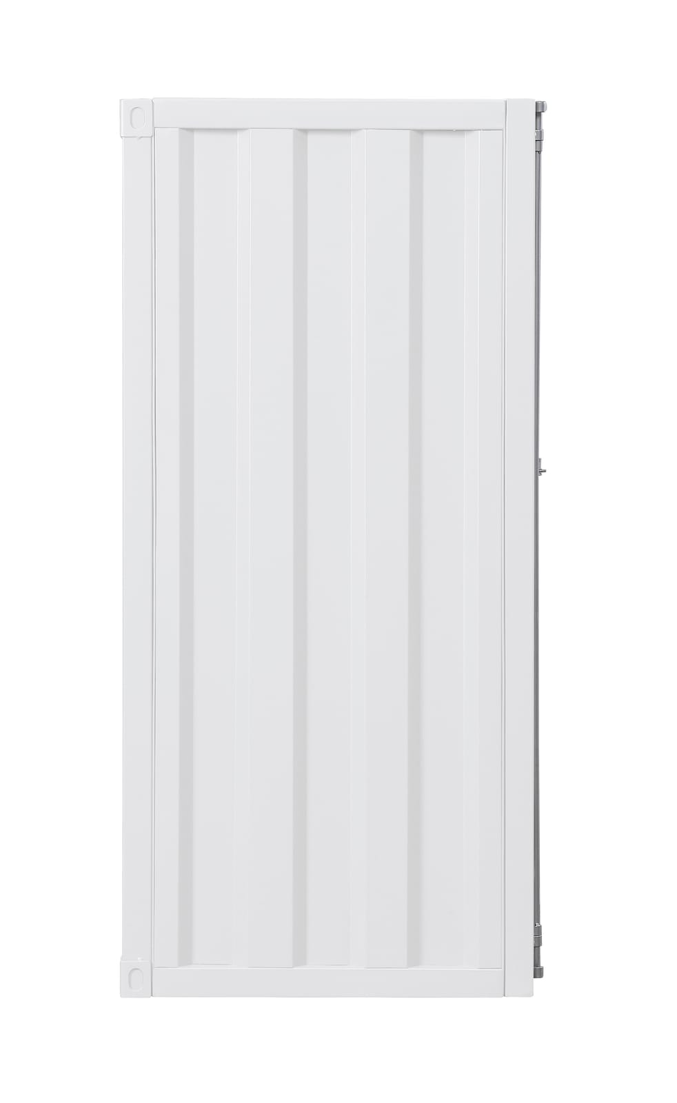 Cargo White Finish Chest - Metal Dresser, 28" Wide Storage