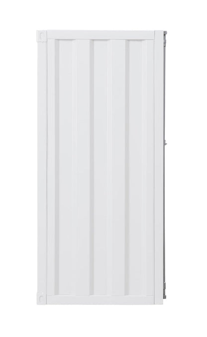 Cargo White Finish Chest - Metal Dresser, 28" Wide Storage