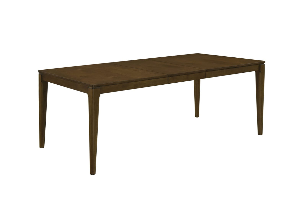 Modern Rectangle Dining Table - Seats 6, Brown Mix for Dining Room