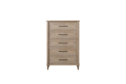 34" Sand Finish Solid Wood Dresser - Bedroom Storage
