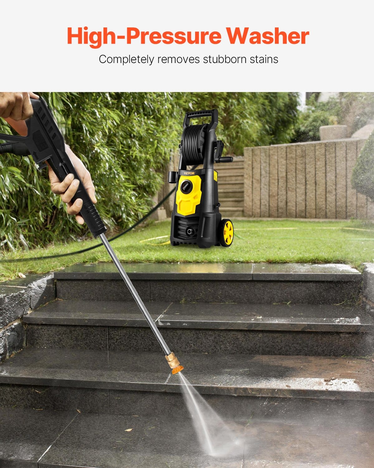 2000 PSI Electric Pressure Washer - Black Metal Frame
