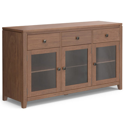 Cosmopolitan 54 Inch Wide Solid Wood Sideboard Buffet - Dark Brown