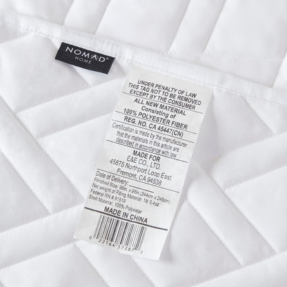 Premium White Coverlet - Full/Queen Size, Soft Polyester