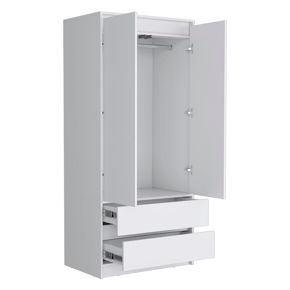 White Bedroom Dresser - 70.87" Wide Storage Cabinet