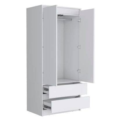 White Bedroom Dresser - 70.87" Wide Storage Cabinet