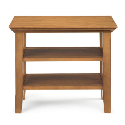 Light Brown Wood Side Table - 14x24 Inches