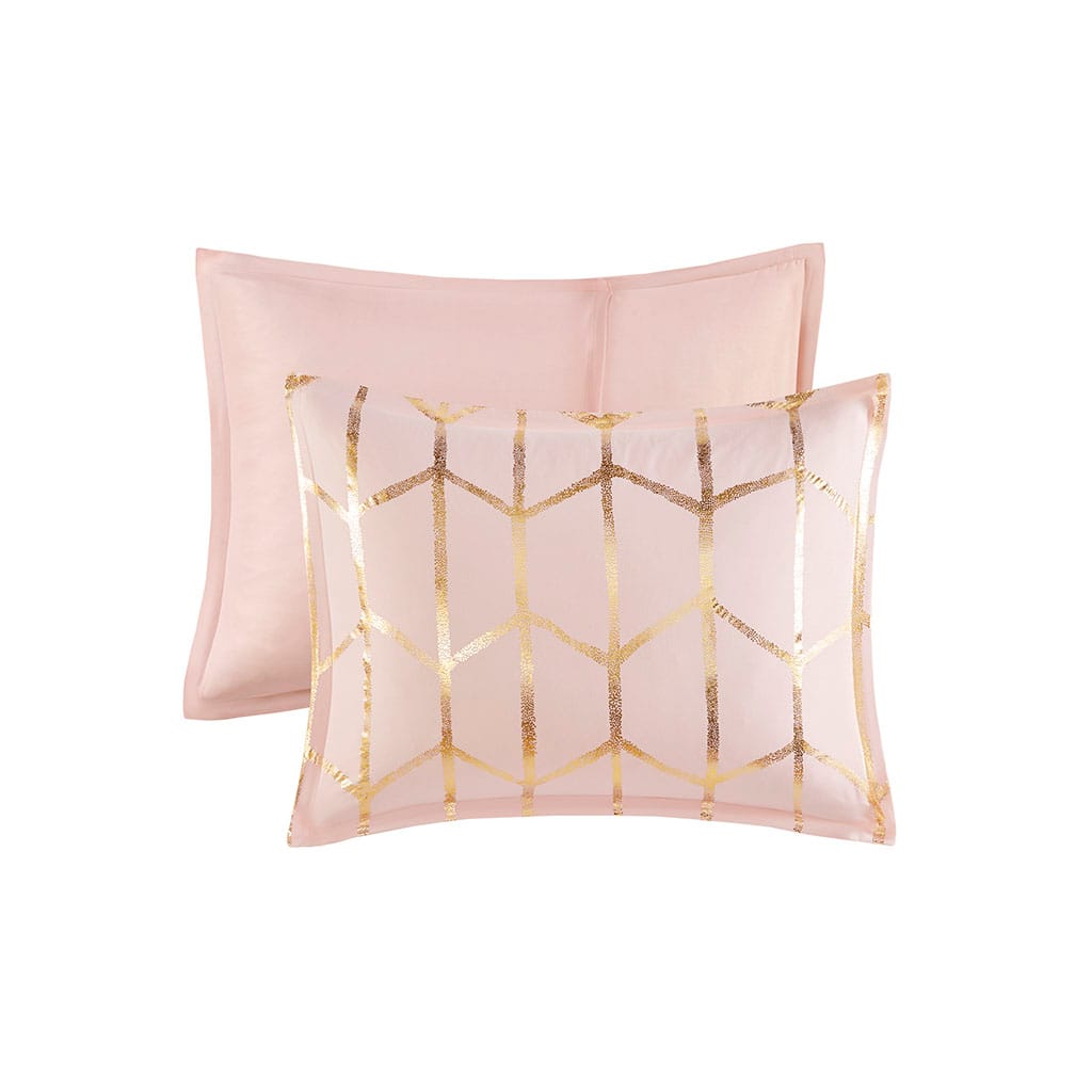 Full Blush Gold Metallic Comforter Set