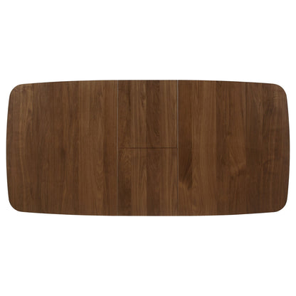Natural Walnut Rectangular Dining Table with Chairs