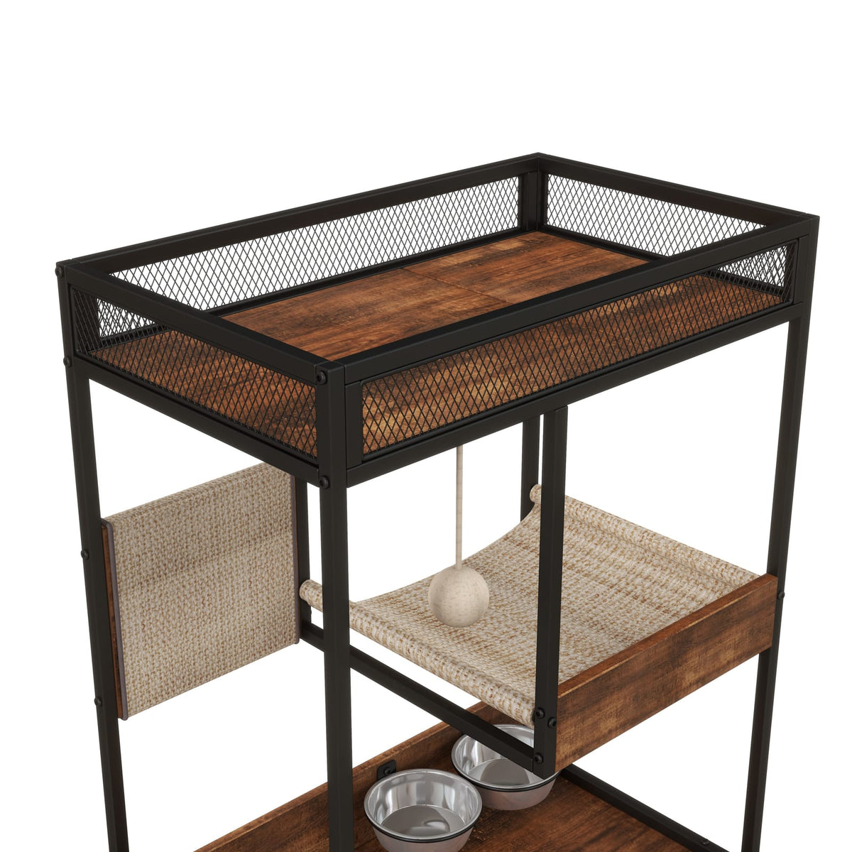 Cat Litter Box Enclosure - White Vintage Style