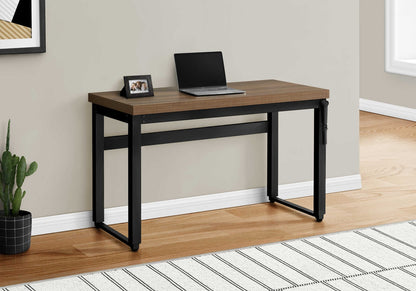 Adjustable Walnut Computer Desk - 29.5" to 48" Height for Home Office