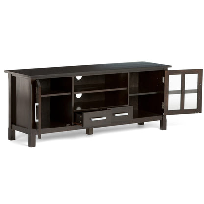 Kitchener 60 Inch Solid Wood TV Stand - Dark Brown