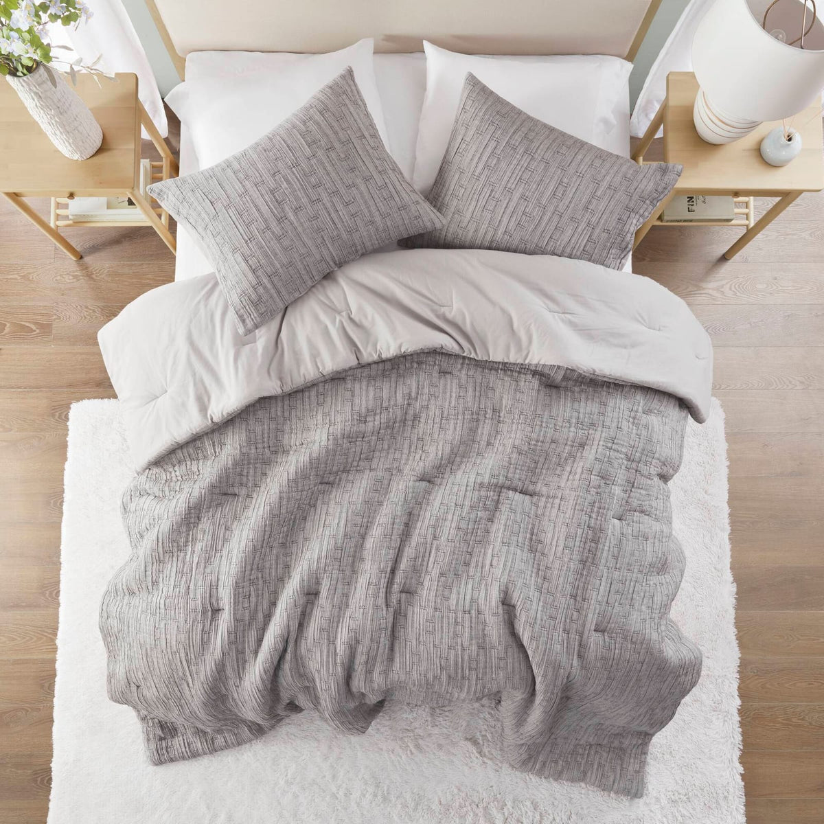 Chocolate Cotton Bedding Set with Comforter and Shams
