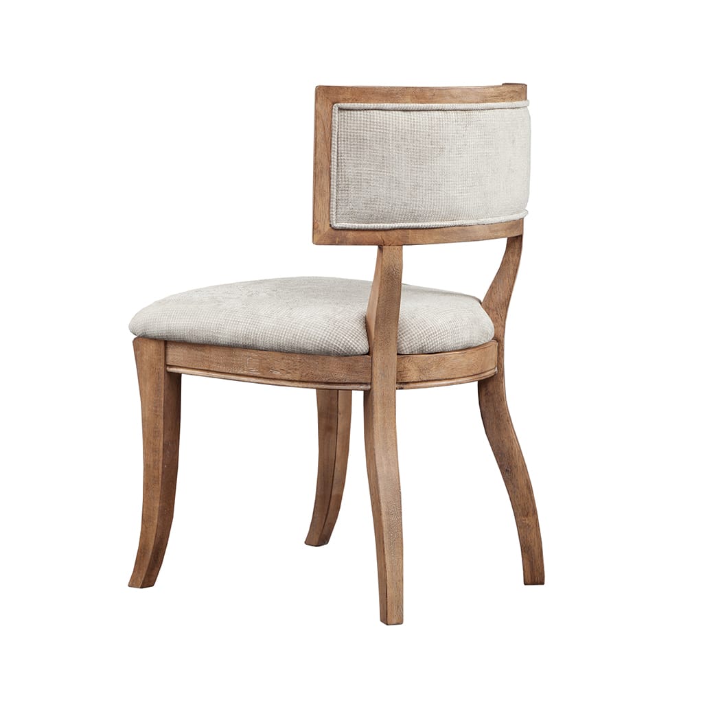 Beige Polyester Dining Chairs Set of 2