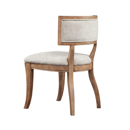Beige Polyester Dining Chairs Set of 2