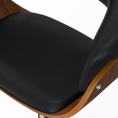 Black Metal Bar Stool - 23.7" Swivel Seat