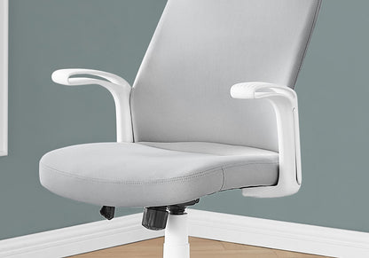 White Adjustable Office Chair - Ergonomic Swivel Desk Chair