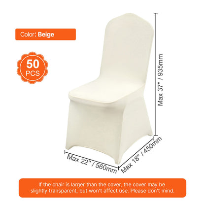 White Spandex Chair Covers for Dining and Event Decor