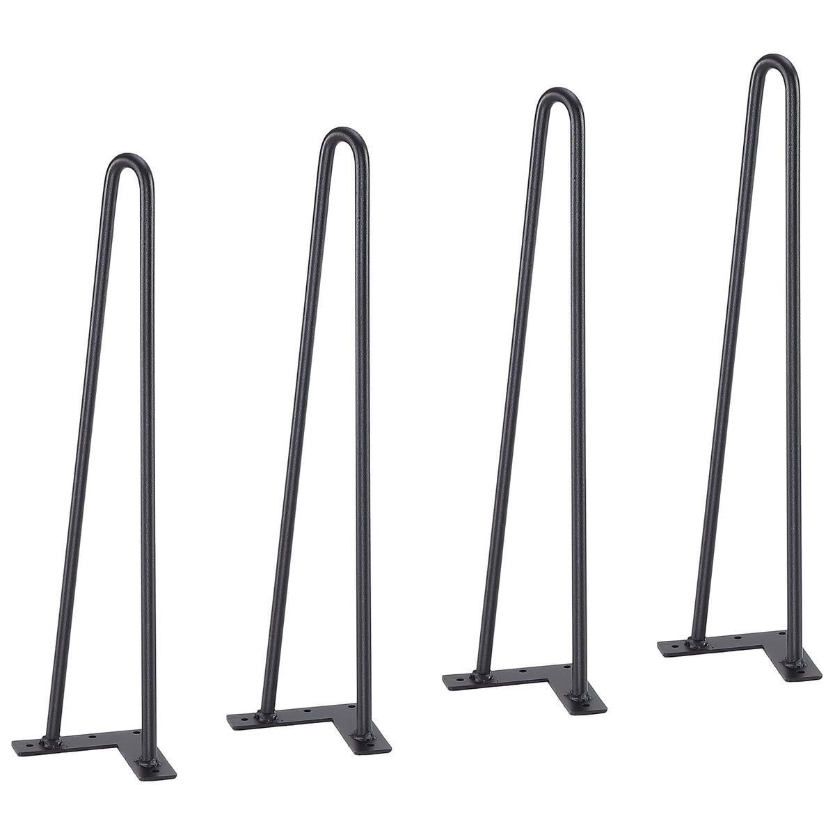 19" Hairpin Furniture Legs - Black Metal, 500lbs Capacity