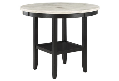 Round Brown Dining Table with Chairs - 42"
