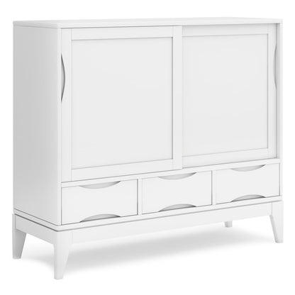 Small White Wood Cabinet - 48" Storage Unit