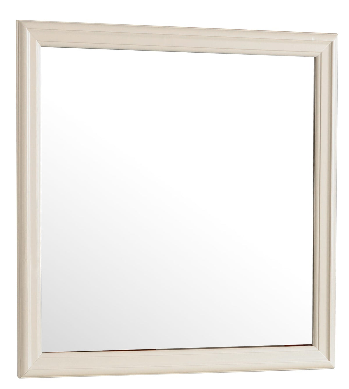 Beige Wood Vanity Mirror 38" x 38" for Bathrooms