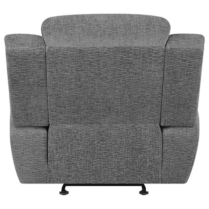 Charcoal Polyester Glider Recliner - 44" Primary Living Space