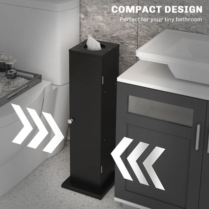Black Engineered Wood Corner Bathroom Storage Cabinet Upgrade