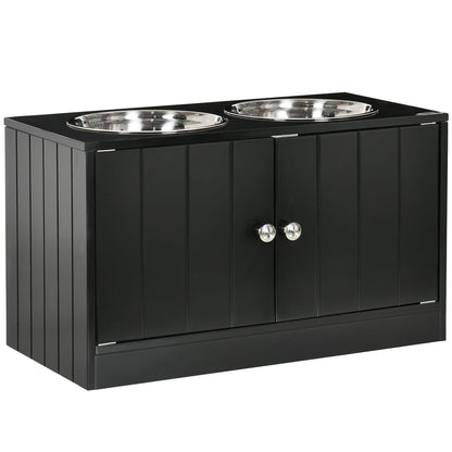 Magnetic-Door Dog Food Storage Cabinet - Black