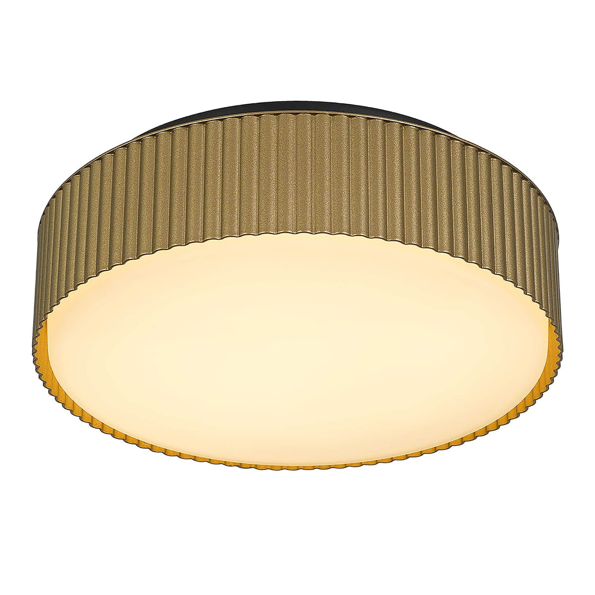 Antique Brass LED Flush Mount Bedroom Lighting