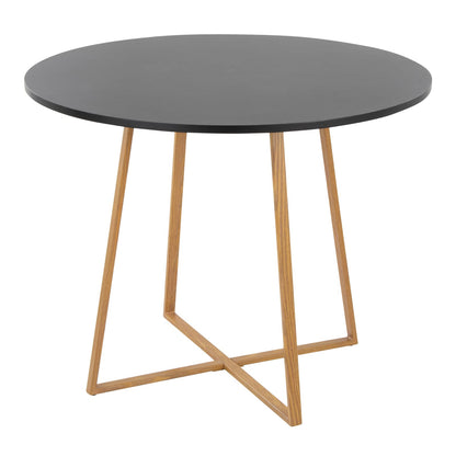 Round Black Dining Table - Seats Four