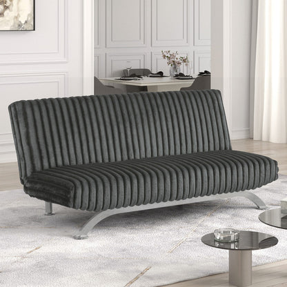 Charcoal Futon Sofa Bed - Contemporary Style for Living Room