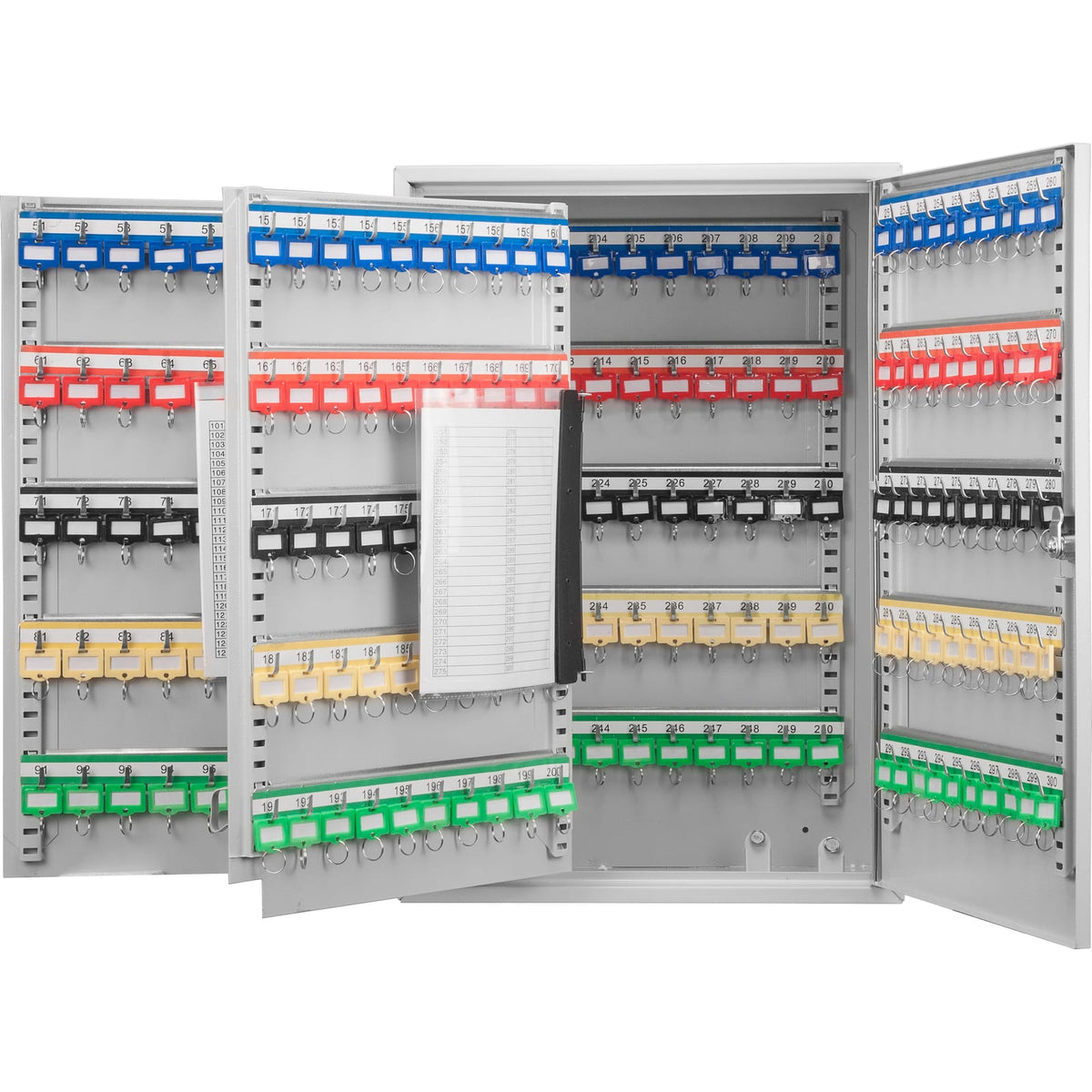 300 Key Adjustable Steel Safe - Gray Home Office Storage