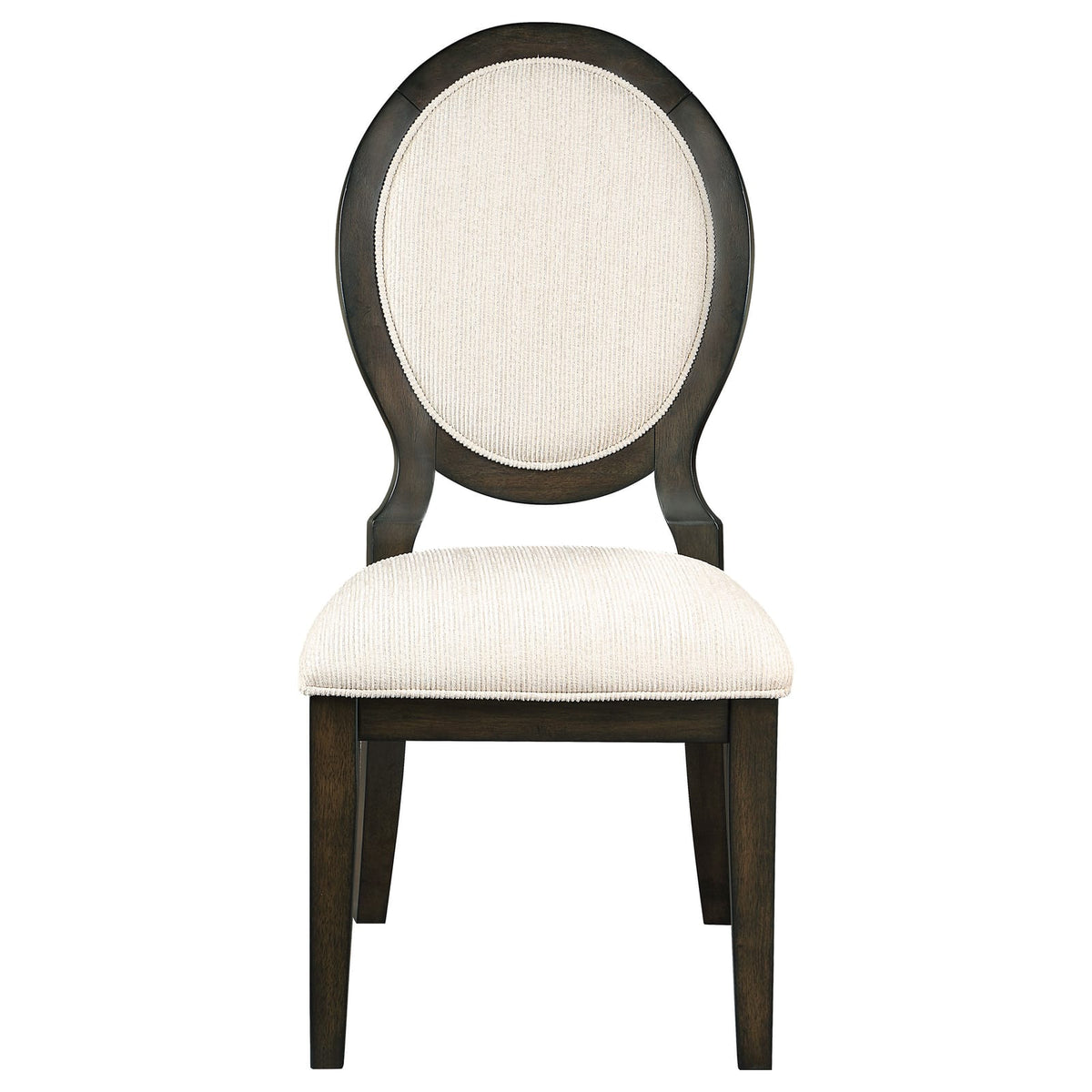 Espresso Oval Back Dining Chairs Set of 2