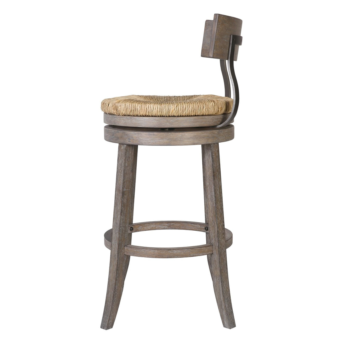 31" Wood Bar Stool - Gray Reclaimed Frame