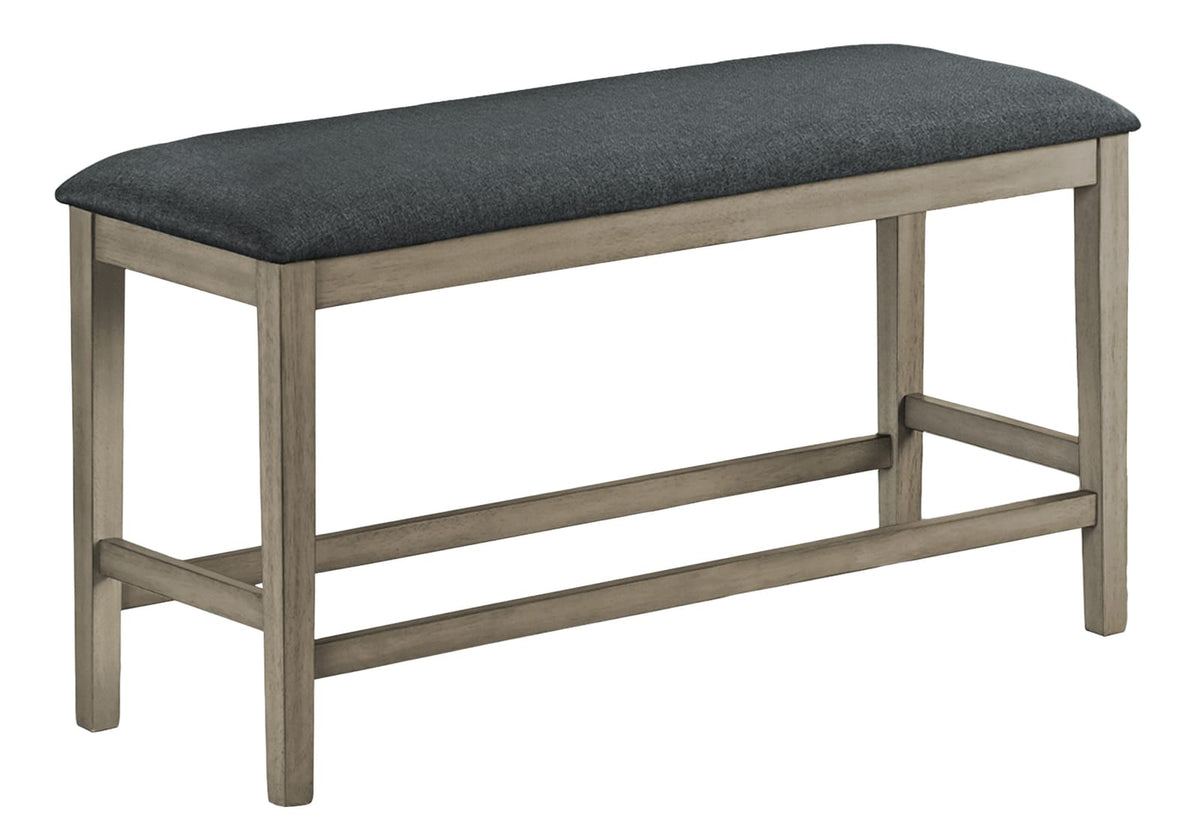 Grey Upholstered Bench - 42" Dining Room Accent