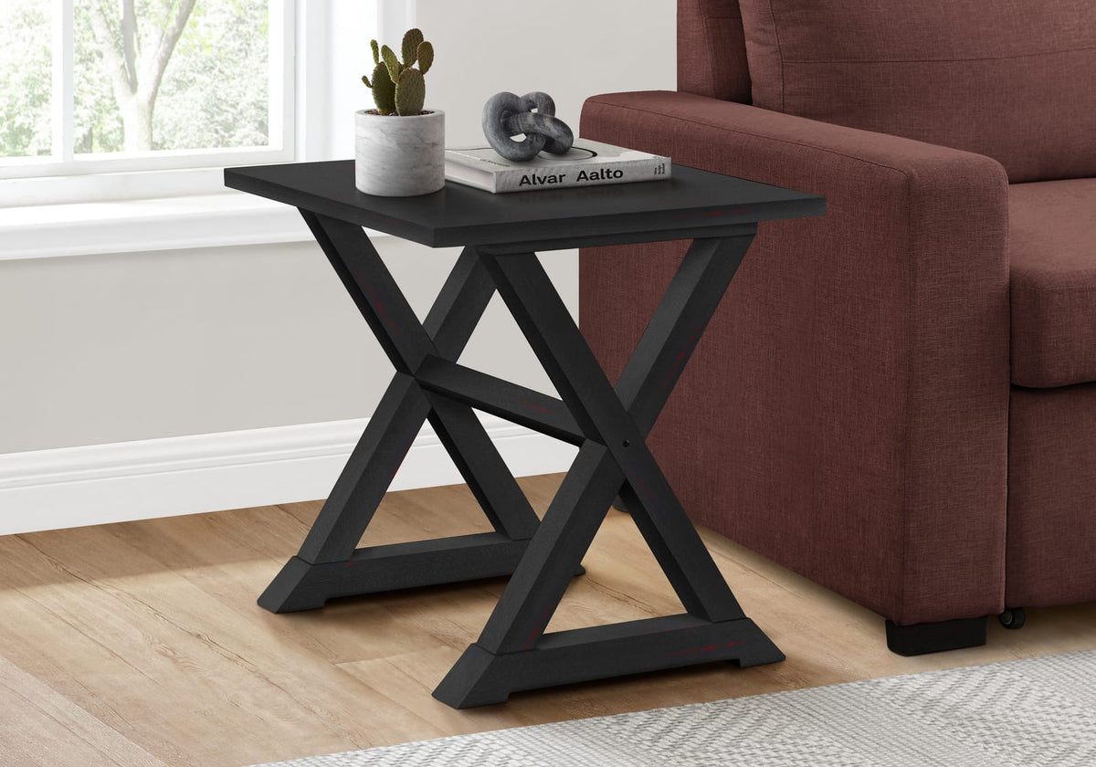 Black Accent Table - End Side Nightstand