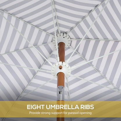 Blue 7x7 Outdoor Patio Umbrella for Garden or Poolside Dining