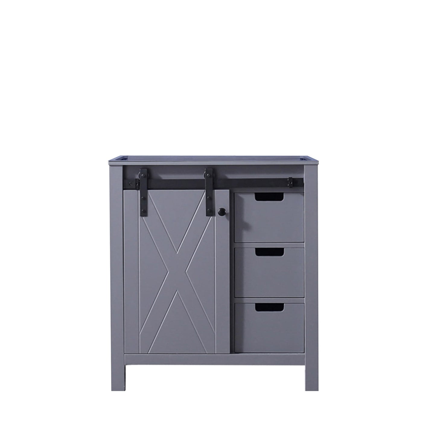 30 Inch Dark Grey Bathroom Vanity Cabinet with Storage