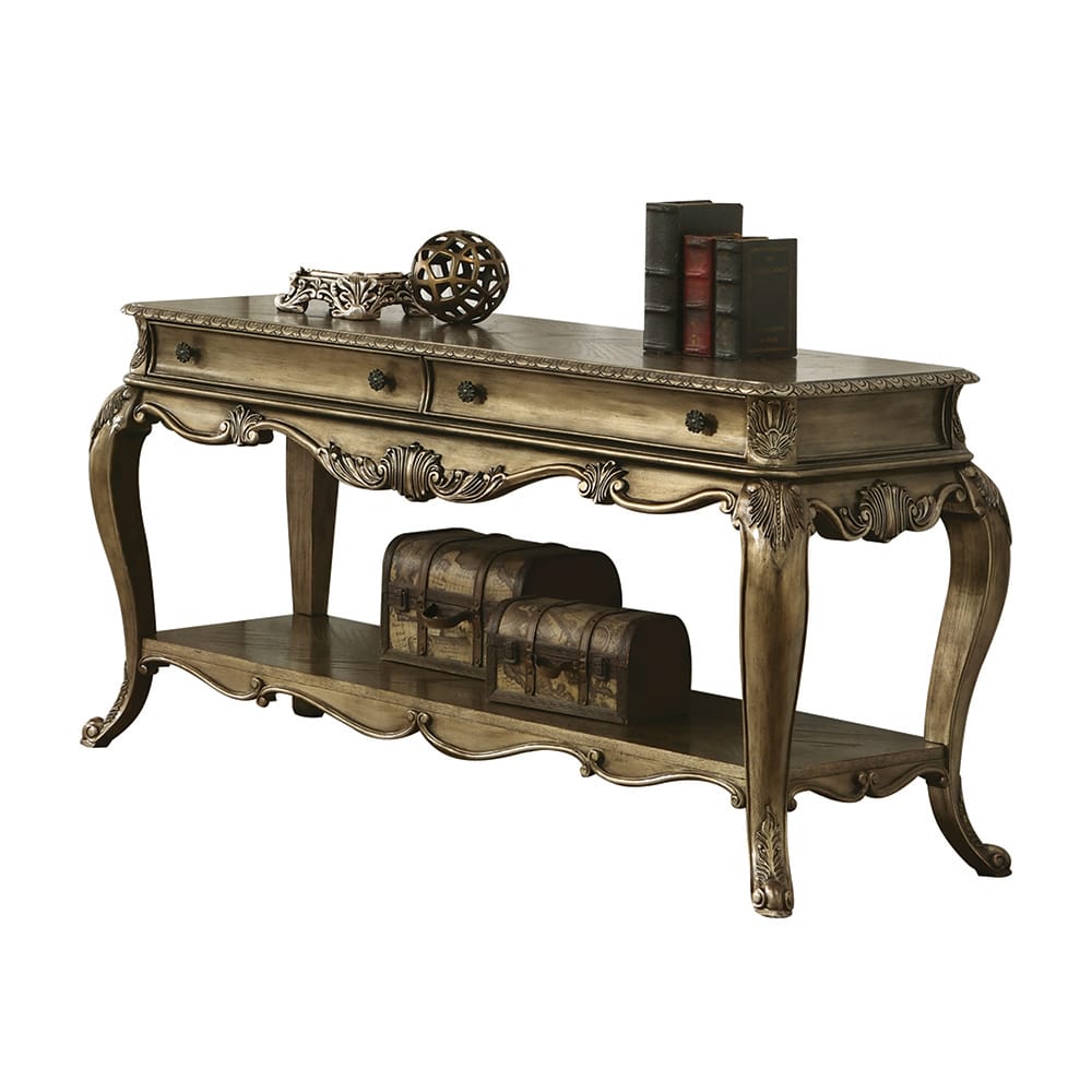 Vintage MDF Storage Table with Drawers for Living Room