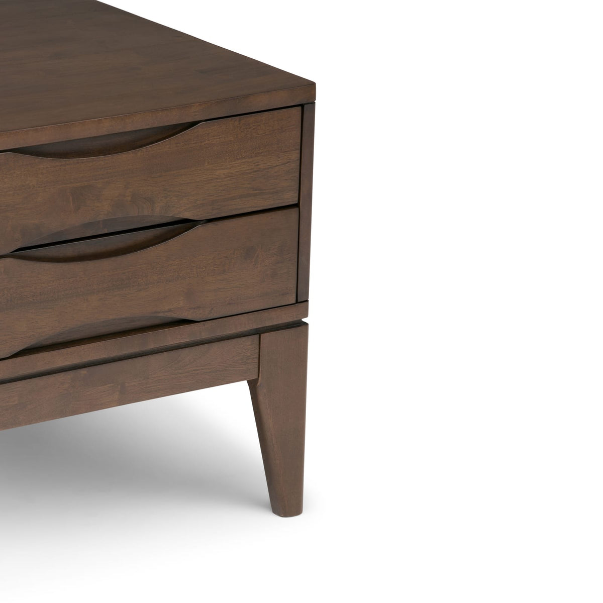 Dark Brown Wood End Table - 22" x 22" for Living Room