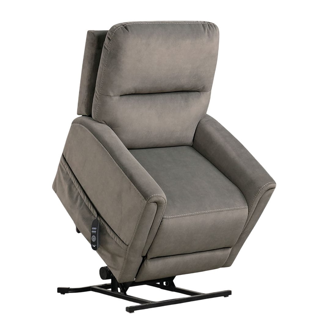 Gray Fabric Lift Recliner - Contemporary Style