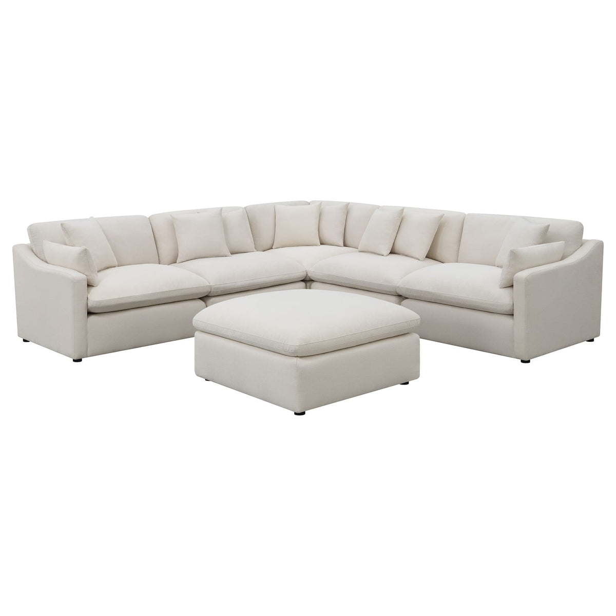 Greeley Ivory 6-Piece Upholstered Modular Sectional Sofa